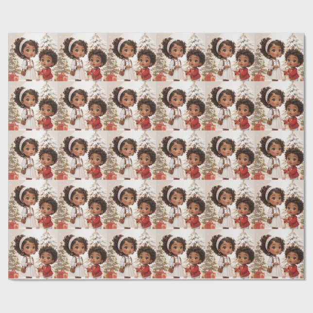Afrikanska Kids God jul Presentpapper (Platt)
