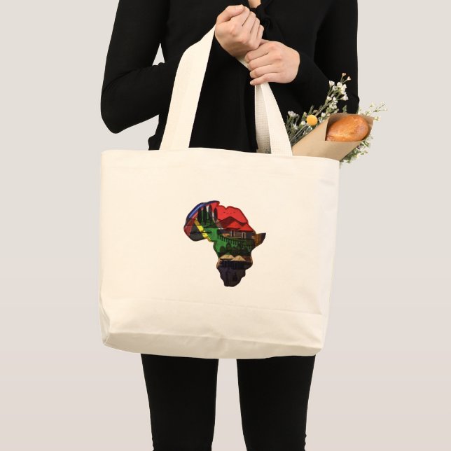 Afrikanska kontinenten jumbo tygkasse (Framsida (produkt))