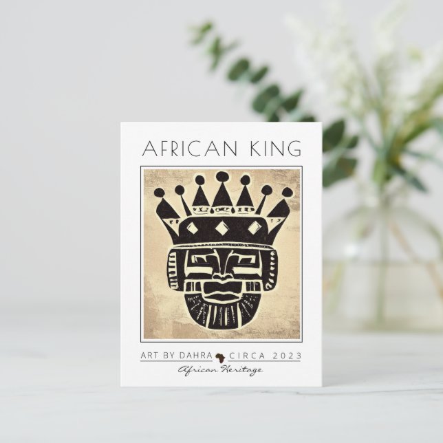 AFRIKANSKA KUNG VYKORT (Stående Fram)