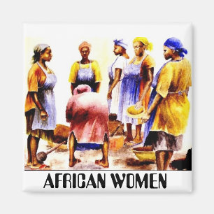 AFRIKANSKA KVINNOR I NIGERIEN MAGNET
