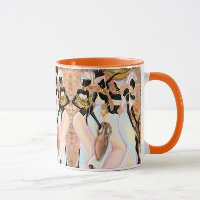 Afrikanska kvinnor Mugg Modern Stil Painting Gift (Höger)