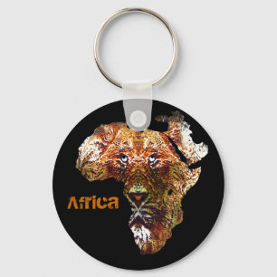 Afrikanska lejona Keychain Nyckelring