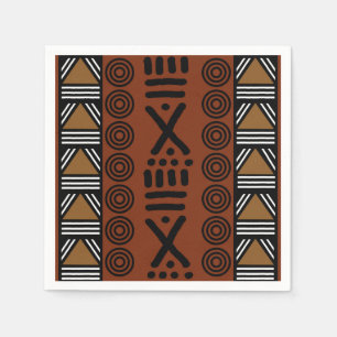 Afrikanska lerduk Bogolan designpapper servetter