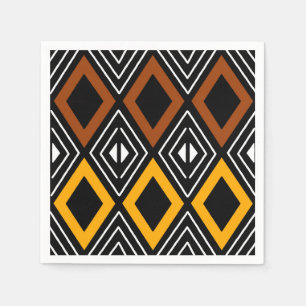 Afrikanska lerduk Bogolan designpapper servetter