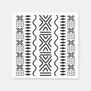 Afrikanska lerduk Bogolan designpapper servetter