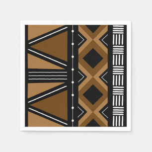 Afrikanska lerduk Bogolan designpapper servetter
