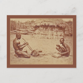 Afrikanska Manar Skapar Metall Vykort
