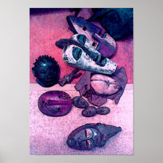 Afrikanska masker poster