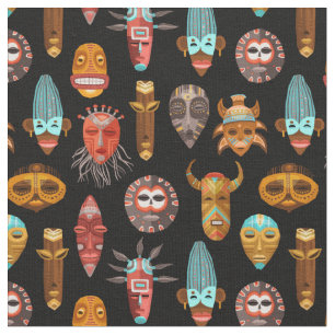 Afrikanska masker tyg