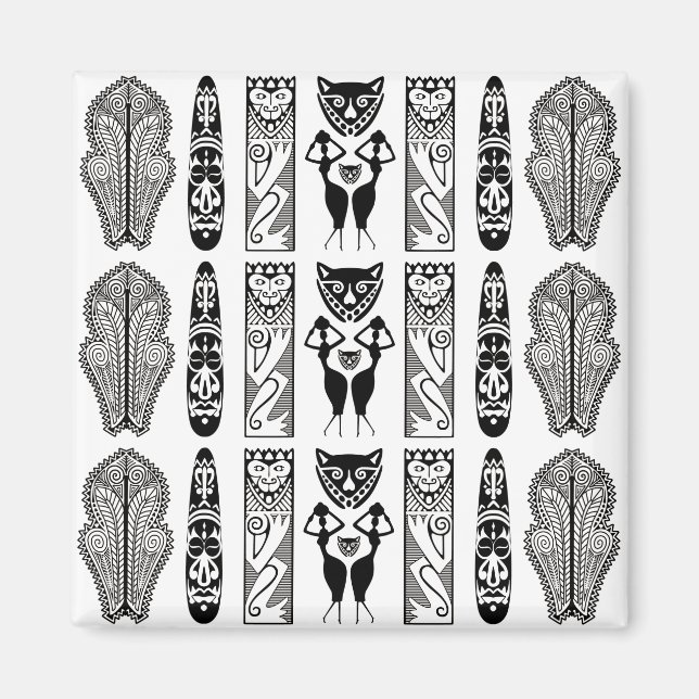 Afrikanska Mönster Magnet (Framsidan)