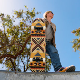 Afrikanska Mönster Mini Skateboard Bräda 18,5 Cm