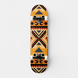 Afrikanska Mönster Mini Skateboard Bräda 18,5 Cm