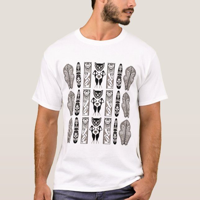 Afrikanska Mönster T Shirt (Framsida)
