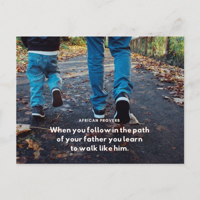 Afrikanska ordspråk vykort (Framsida)