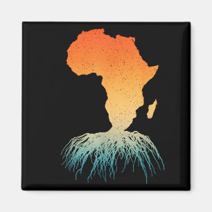 Afrikanska rötter konst för män kvinnor Afrocentri Magnet