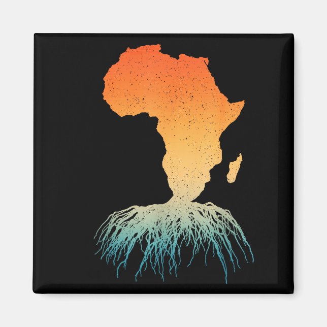 Afrikanska rötter konst för män kvinnor Afrocentri Magnet (Framsidan)