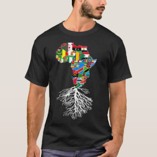 Afrikanska rötter kontinenten Karta som matchar La T Shirt