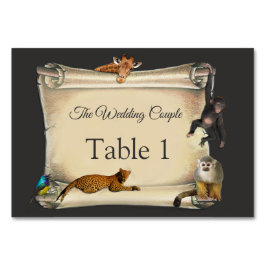 Afrikanska Safari Sunset Bord-kort Bordsnummer