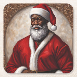 Afrikanska Santa Underlägg Papper Kvadrat