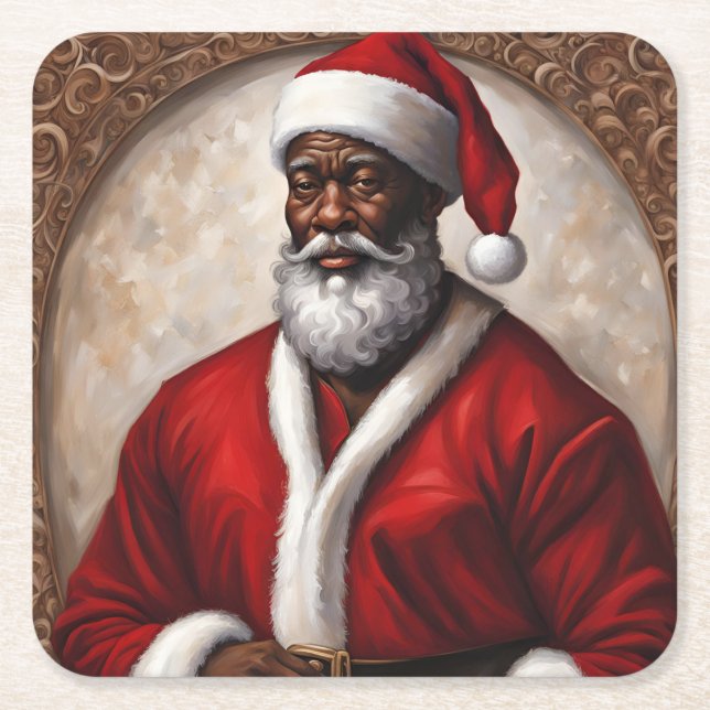 Afrikanska Santa Underlägg Papper Kvadrat (Framsidan)