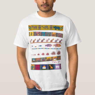 Afrikanska stam- konstplatser t-shirt