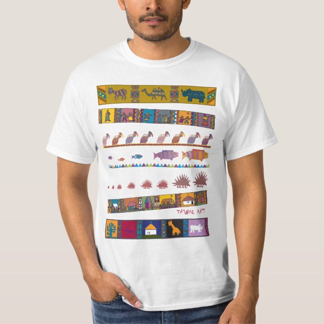 Afrikanska stam- konstplatser t-shirt (Framsida)