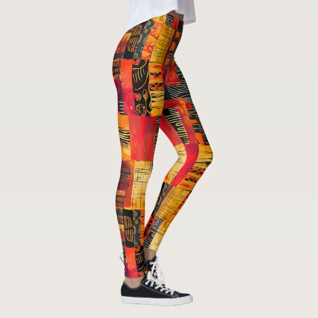 Afrikanska stam-mönstrade leggings (Höger)