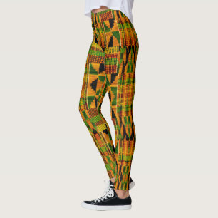 Afrikanska stammen Kente Trasa Leggings