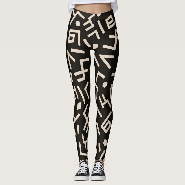 Afrikanska Stilar mönster Leggings (Framsida)