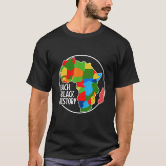Afrikanska symboler för Teach Black History Histor T Shirt