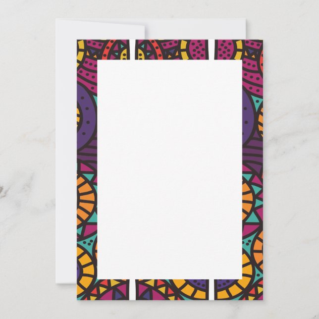 Afrikanska tryckta inbjudningar & meddelanden (Framsida)