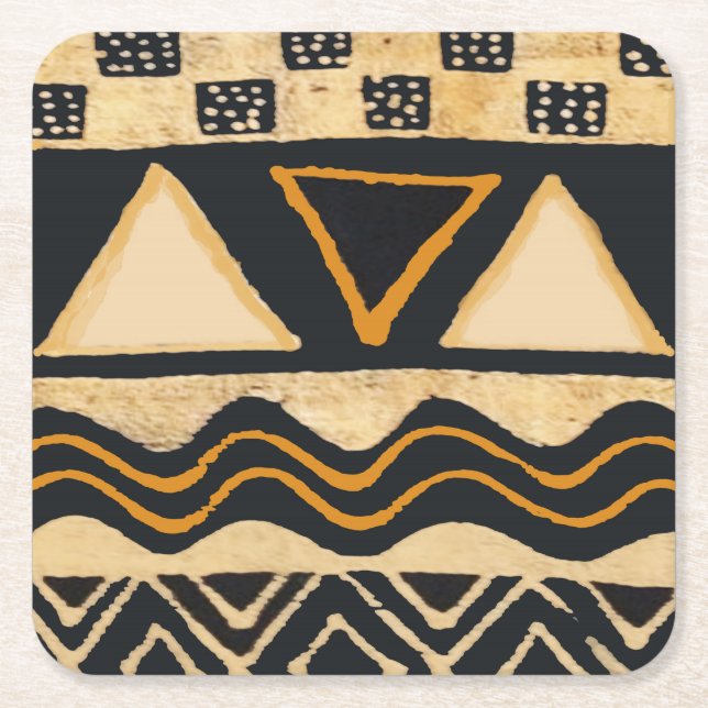 Afrikanska underlägg papper kvadrat (Framsidan)