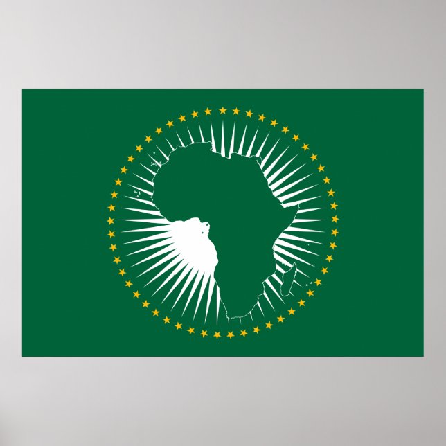 Afrikanska unionens Flagga (Afrika) (Panafrica) Poster (Framsidan)