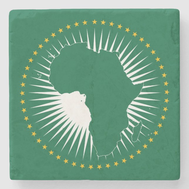 Afrikanska unionens flagga (Afrika) (Panafrika) Stenunderlägg (Framsidan)