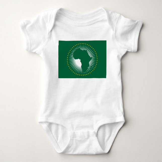 Afrikanska unionens flagga (Afrika) (Panafrika) T Shirt (Framsida)