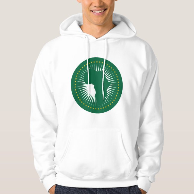 Afrikanska unionens Flagga T-Shirt Hoodie (Framsida)
