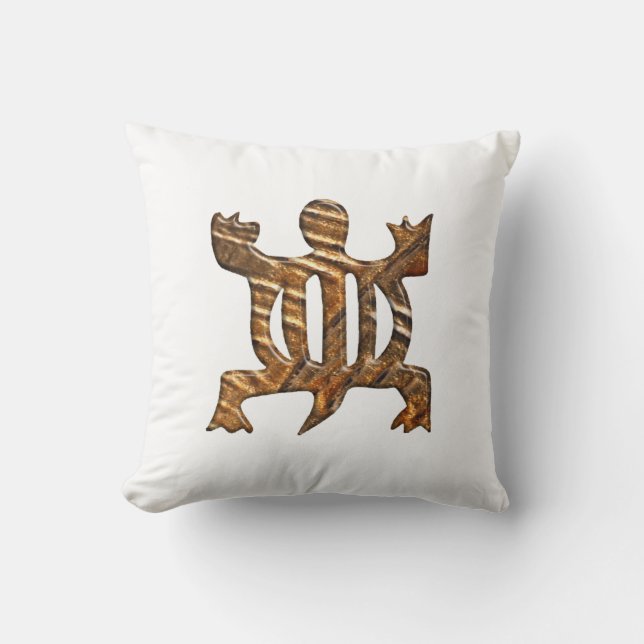 Afrikanskt Adinkra-symbol för anpassningsförmåga. Kudde (Framsida)