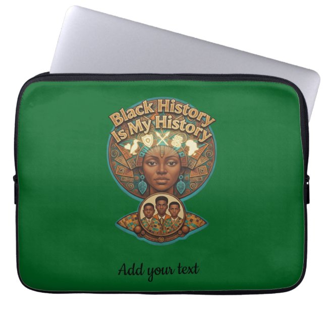 Afrikanskt arv Svart historia är min historia Laptop Fodral (Framsidan)