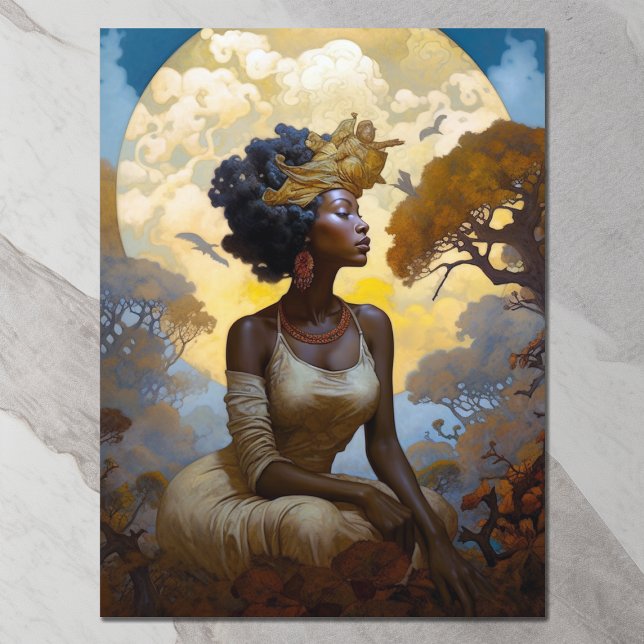 Afrikanskt dammlandskap vykort (Skapare uppladdad)