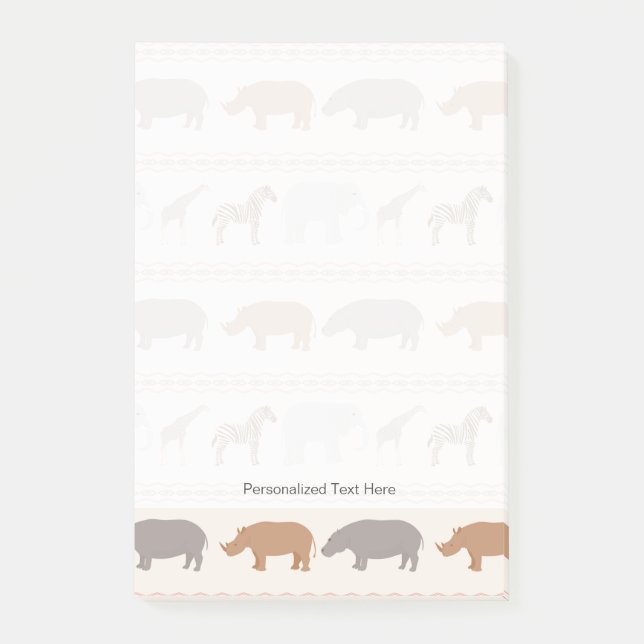 Afrikanskt djurmönster 1 post-it block (Framsida)