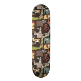 Afrikanskt djurmönster mini skateboard bräda 18,7 cm