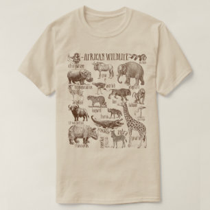 Afrikanskt djurpaket för vilda djur t shirt