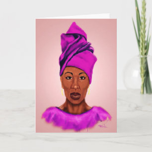 Afrikanskt drottninghälsningkort kort