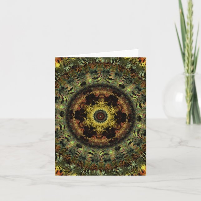 Afrikanskt Dusk Mandala-anteckningskort Kort (Framsida)