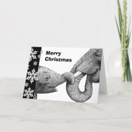 Afrikanskt elefant- och kalvkort helgkort