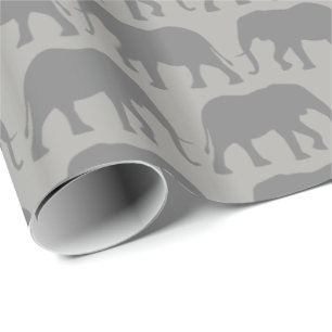 Afrikanskt elefantSilhouettesmönster Presentpapper