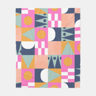 Afrikanskt färg block, geometriskt mönster. fleecefilt