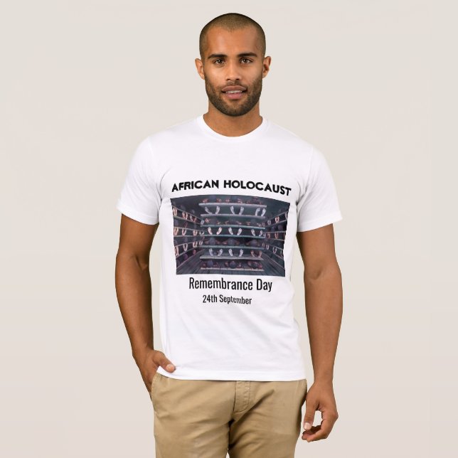 Afrikanskt förintelseminne t-shirt (Hel framsida)