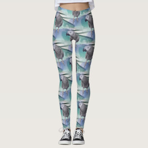 Afrikanskt grå färgbassängparty leggings