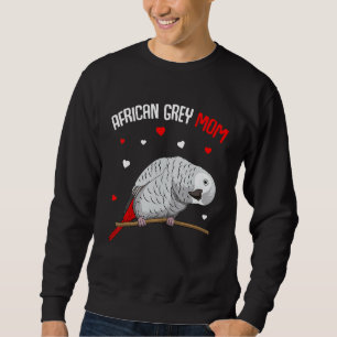 Afrikanskt Grått Parrot Mamma Kärlek Funny Kvinnor Lång Ärmad Tröja